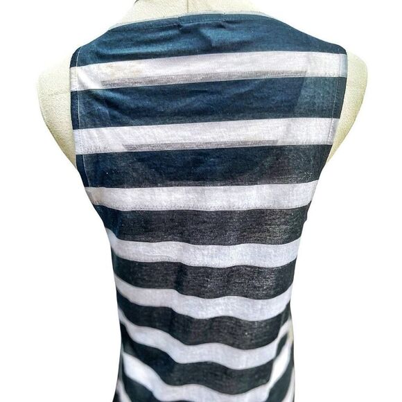 Silence & Noise Black & Silver Sequin Striped Tank Top Size Medium EUC - Picture 4 of 6